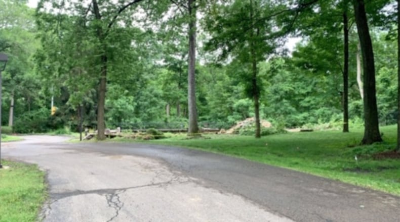 The area off Circle Drive where Wright State’s Rockafield House once stood. SARAH CAVENDER/STAFF