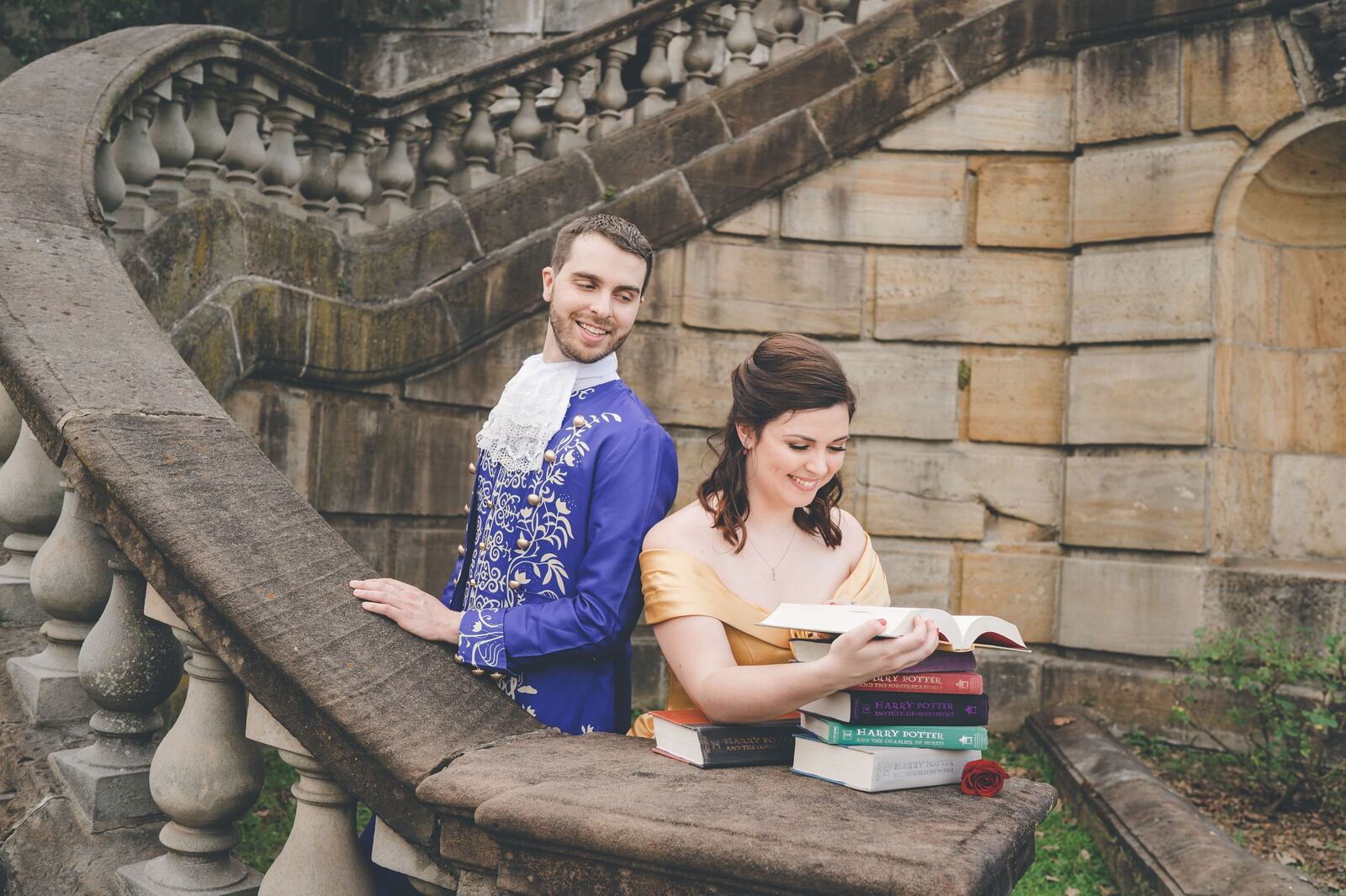 Image from Dayton area photographer Sarah Babcock session with local residents Lydia Bianchi  and Patrick Charker. Bianchi is a Beauty and the Beast fan.  Photos were taken at the Dayton Art Institute and  Wegerzyn Gardens.