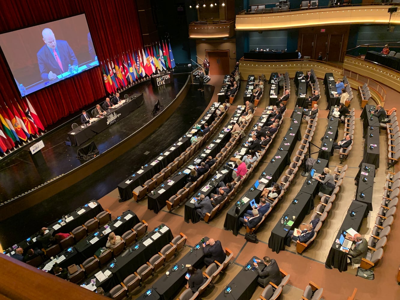 Delegates in Schuster Center during NATO conference