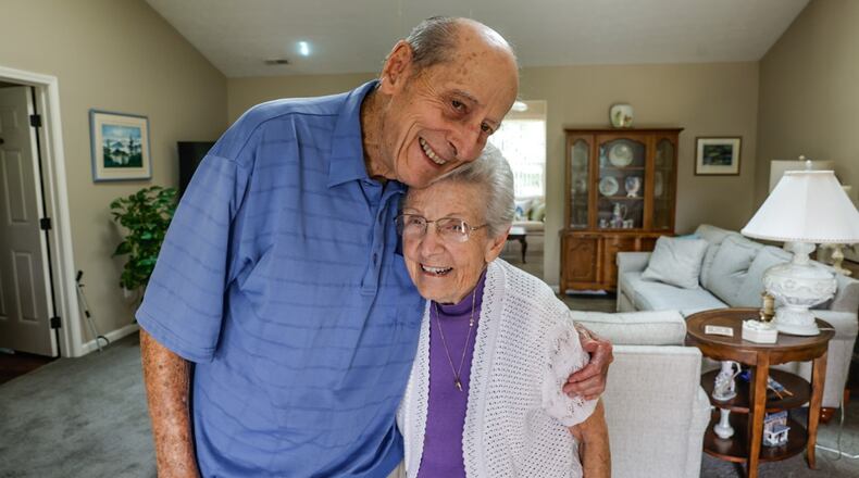 Marilyn and Dan Nagle, both 90, downsized 5 years after living in Kettering for 47 years. They now live in a small house at St. Leonard's in Centerville. JIM NOELKER/STAFF