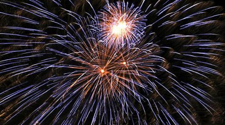 One of the fireworks at the end of the Americana Festival, in Centerville Wednesday, July 4, 2007. FILE PHOTO