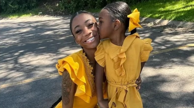 Jermea Lyle is shown with her 4-year-old daughter wearing matching outfits. CONTRIBUTED
