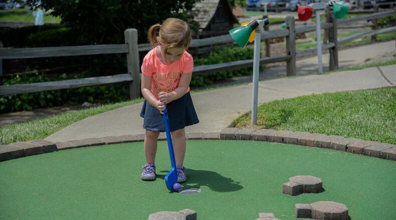 Young's Dairy features a miniature golf course, Udders and Putters. According to Dayton Children's, mini-golf is a low-risk activity. TOM GILLIAM/CONTRIBUTED