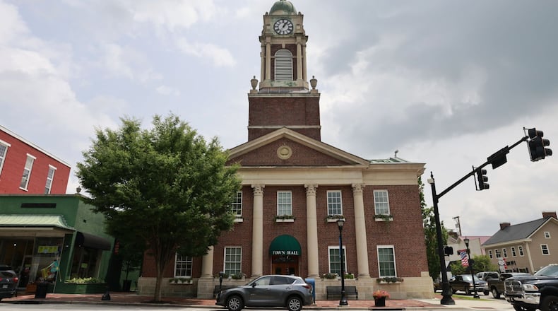 Lebanon town hall on South Broadway Street in downtown Lebanon, 2023. NICK GRAHAM/STAFF