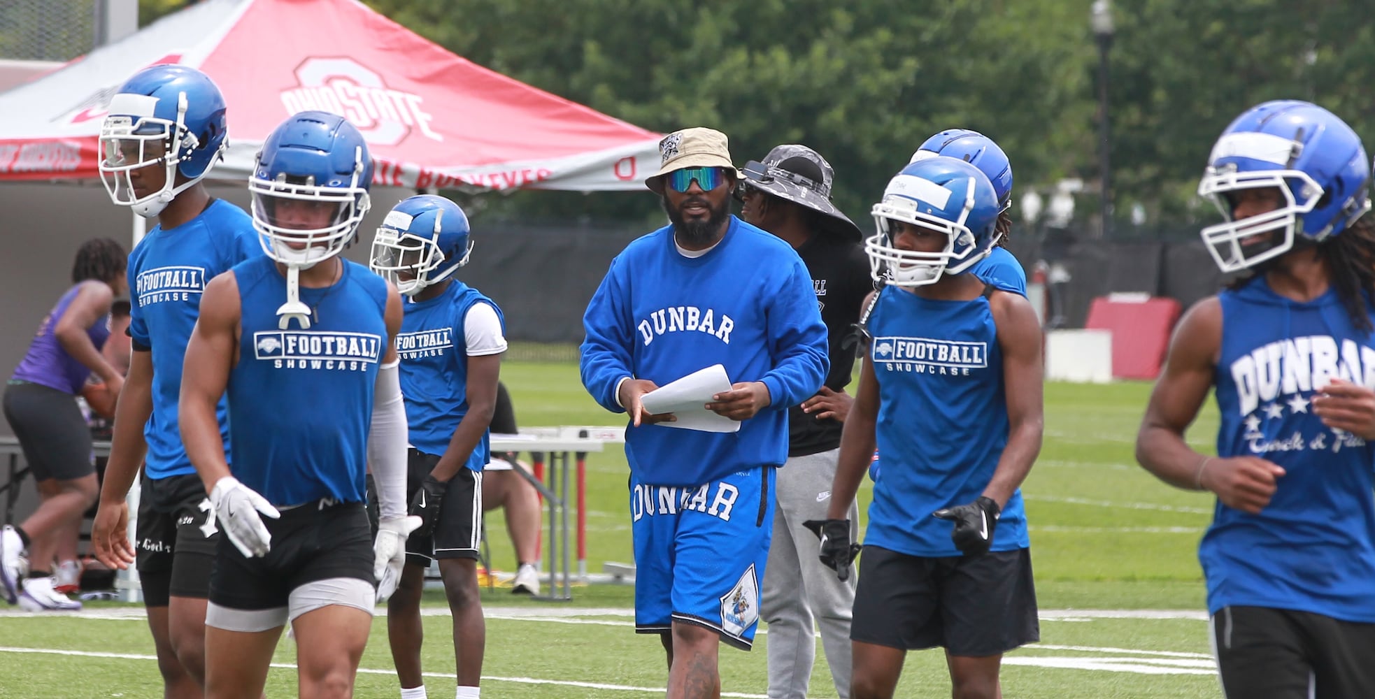 Ohio State Football 7 on 7 Dunbar football coach Darran Powell