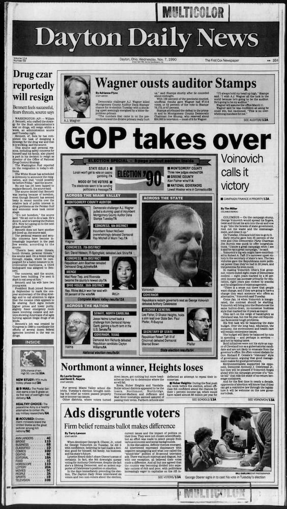 Election results front pages