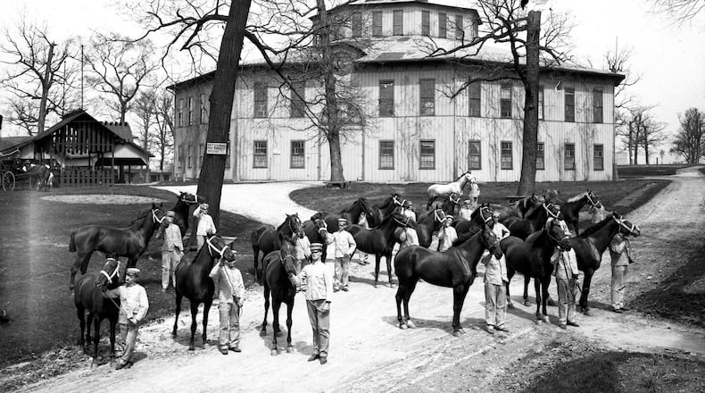 April 29, 1907: This image shows horseman in front of the the "Roundhouse," built in 1874. To learn more about the history of the Montgomery County Fairgrounds and to view more photos check out the History Extra in the Sept. 2 E-edition of the Dayton Daily News.