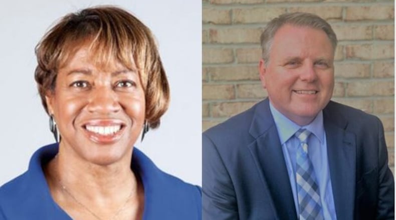 Helen Jones-Kelley, executive director of Montgomery County Alcohol Drug Addiction and Mental Health Services; Doug Thompson, newly hired CFO of Montgomery County ADAMHS.