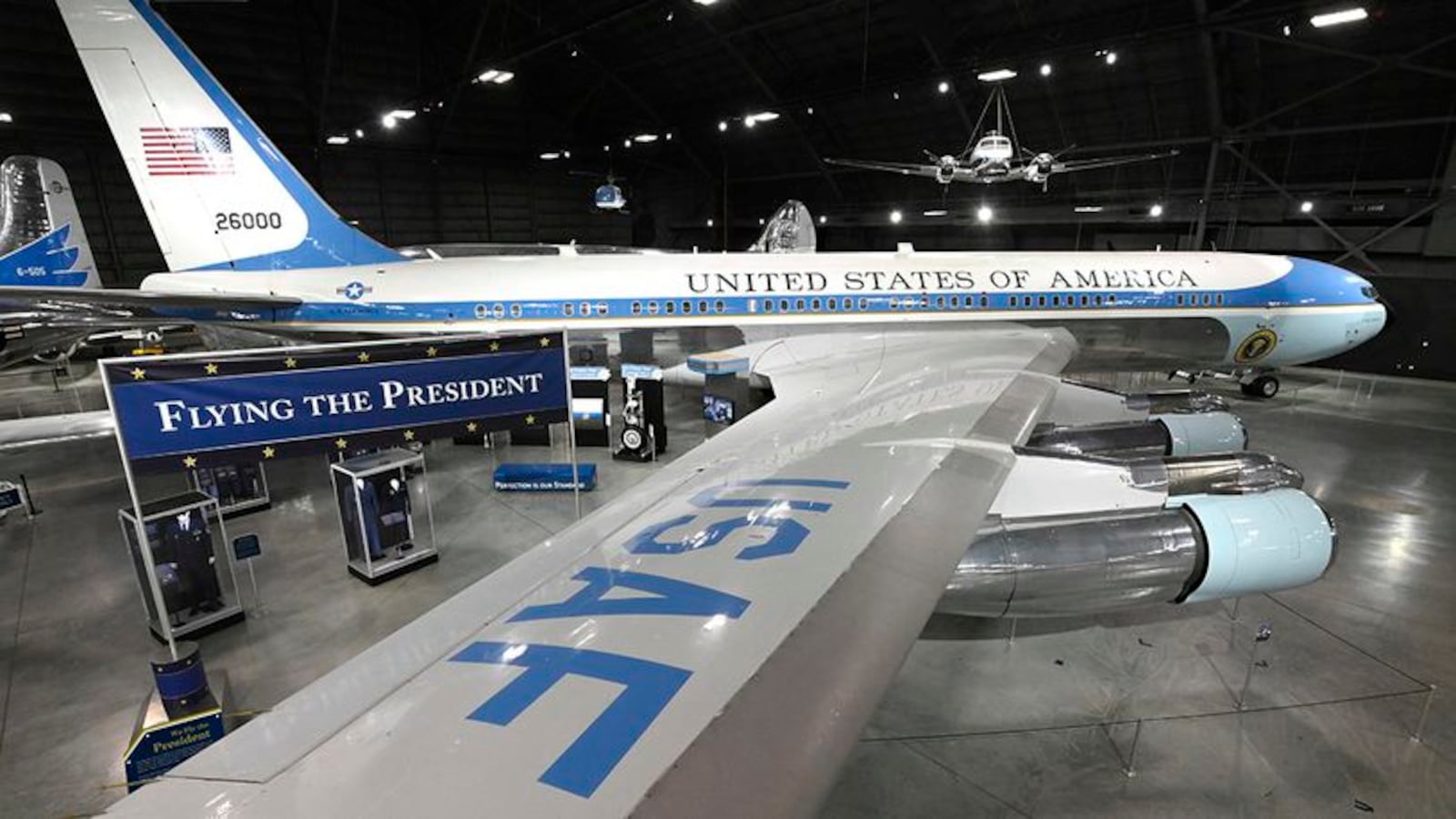 The Boeing VC-137C SAM 26000 “Air Force One” that returned President Kennedy’s body to Washington D.C. after his assassination in Dallas, the Douglas VC-54C “Sacred Cow” which was the first purpose-built presidential aircraft, the Lockheed VC-121E “Columbine III” used by President Eisenhower, and the Douglas VC-118 “The Independence,” used by President Truman are on display at the National Museum of the United States Air Force. CONTRIBUTED 