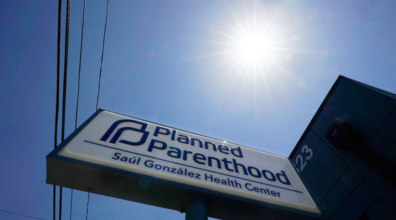 FILE - A Planned Parenthood sign is displayed outside a facility in Austin, Texas, Monday, Aug. 14, 2023. (AP Photo/Eric Gay, File)