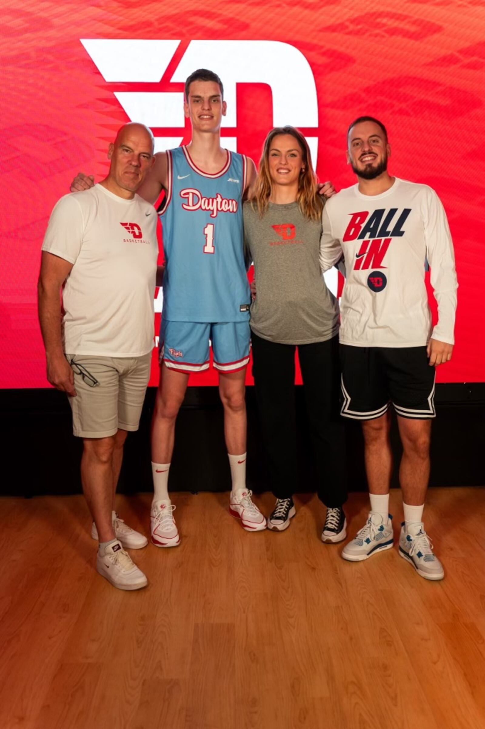 The L’Etang Family: (left to right): dad, Frederic; Amaël; sister Amandine, who played at a Texas junior college and later played in France and brother Alexandre, who plays in France. CONTRIBUTED