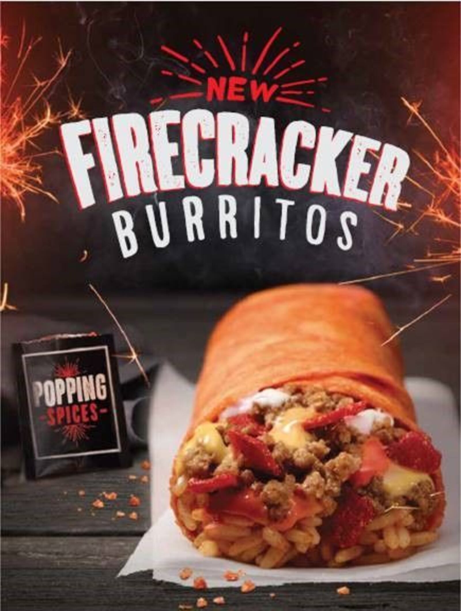 Taco Bell is testing a burrito that is topped with Pop Rocks.