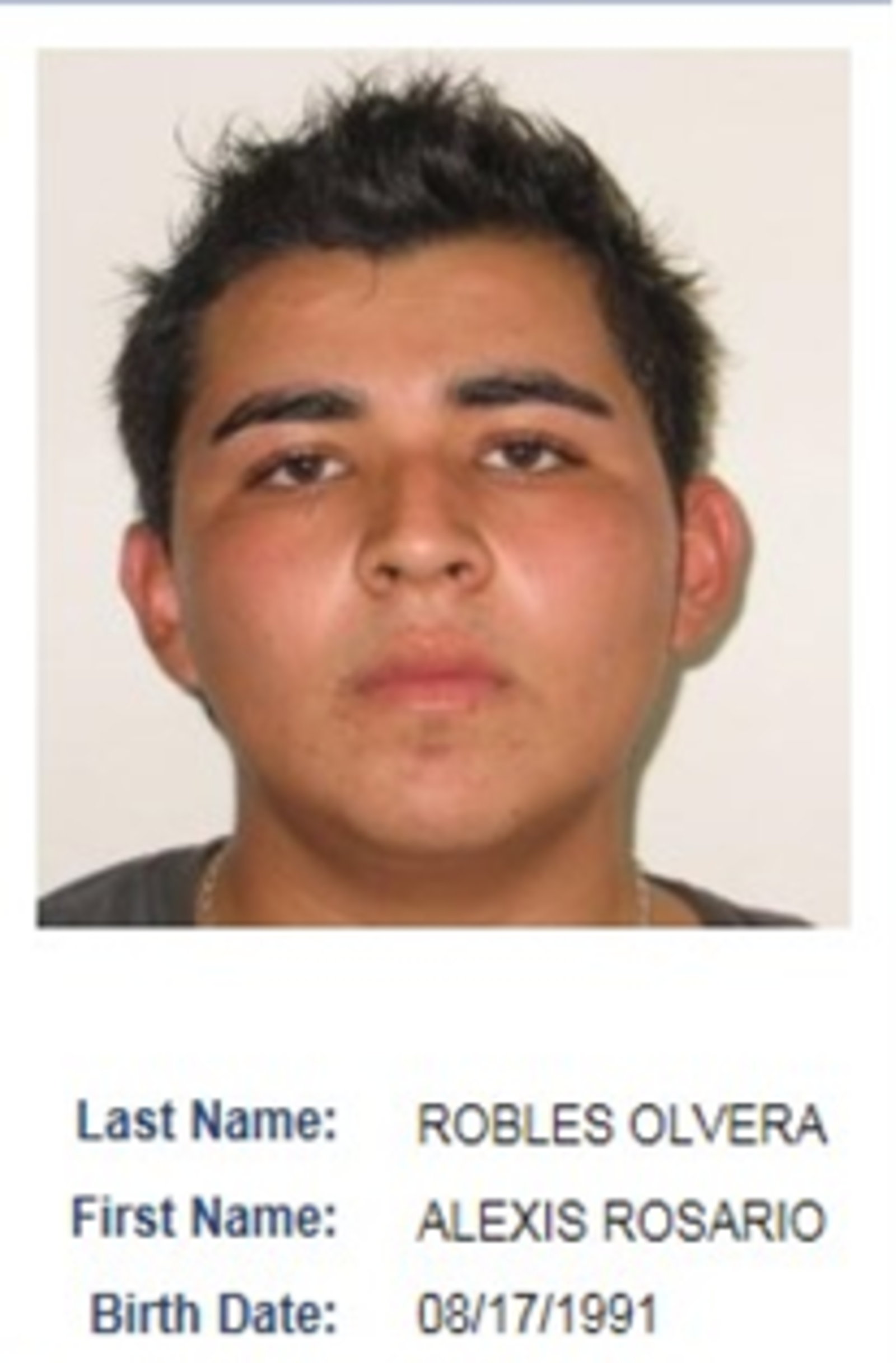 Jail mugshot of Alexis Rosario Robles Olvera (Courtesy/Ohio Highway Patrol)