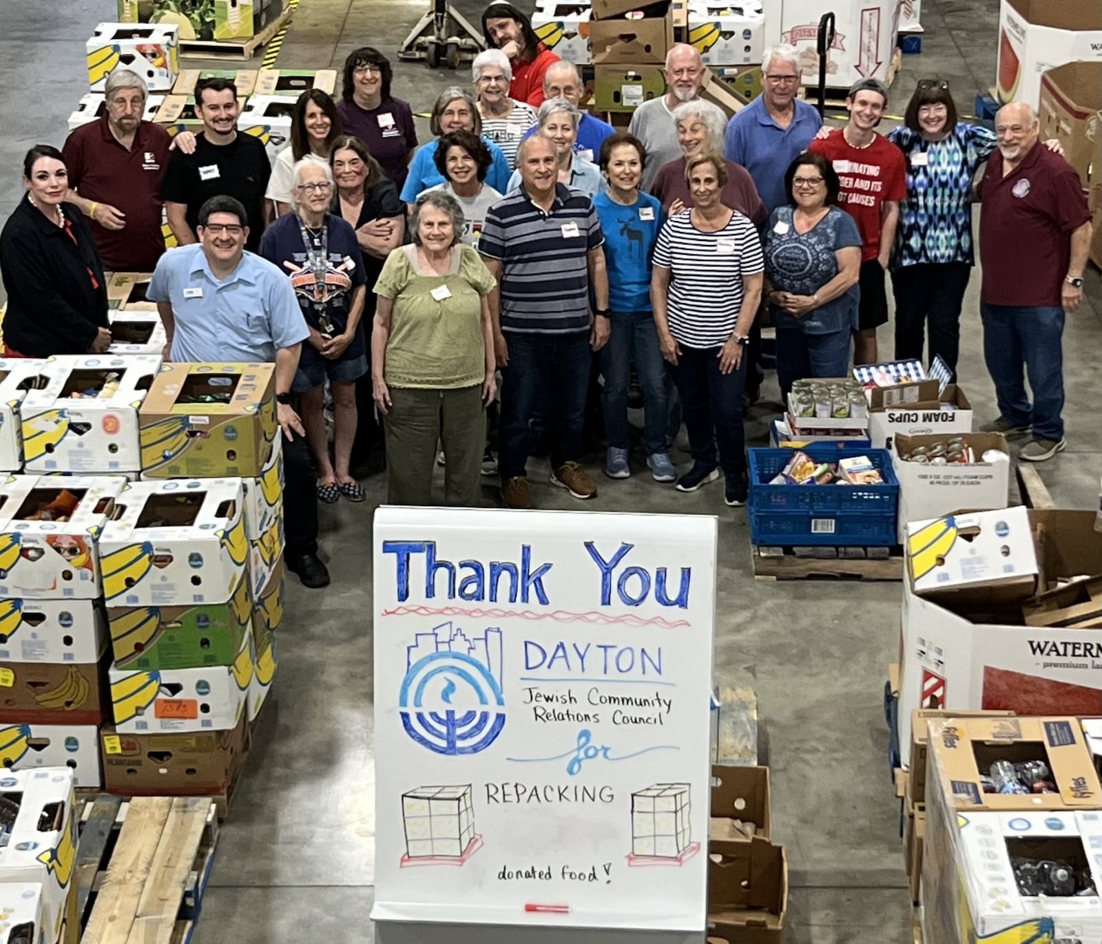 JCRC members at a Dayton Foodbank event on June 11.  CONTRIBUTED