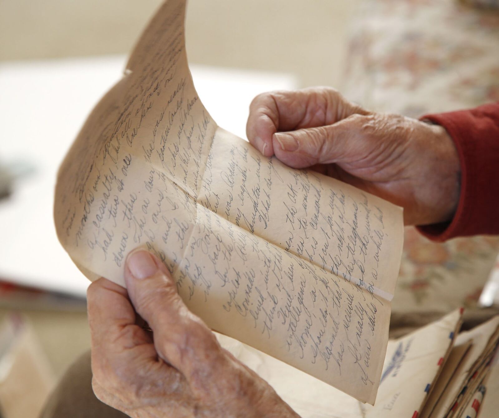 World War II veteran Bob Lamb served in the South Pacific where he was a navigator on B-25 Mitchell bombers that flew treetop level bombing missions. Lamb recently discovered a box full of letters he had written to his family during the war. TY GREENLEES / STAFF