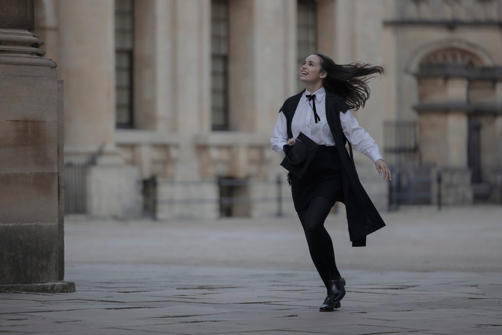 This image released by Netflix shows Sofia Carson in a scene from "My Oxford Year." (Chris Baker/Netflix via AP)