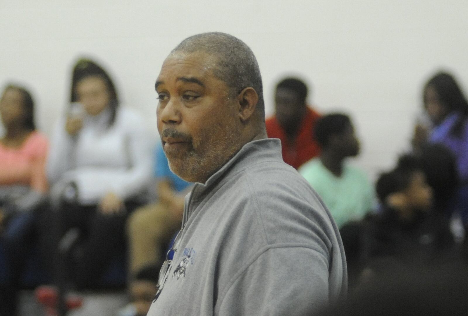 Dunbar coach Pete Pullen. Trotwood-Madison defeated host Dunbar 81-72 in a boys high school basketball game on Tuesday, Jan. 12, 2016. MARC PENDLETON / STAFF