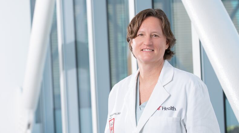 Lt. Col. Valerie Sams, an Air Force and University of Cincinnati Medical Center surgeon. Air Force photo.