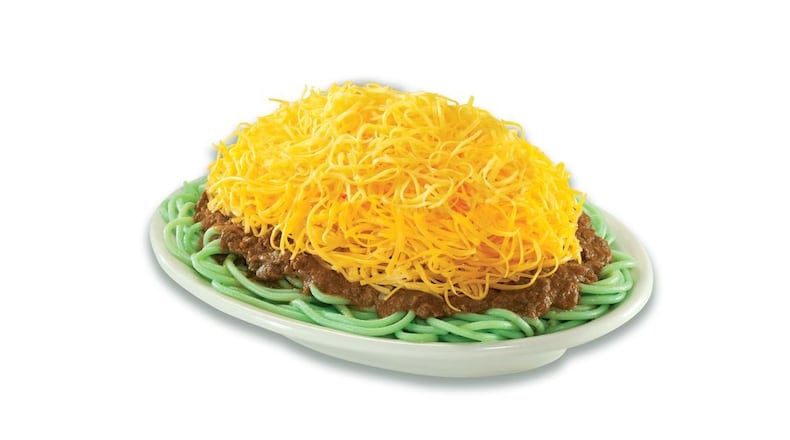 Skyline Chili locations in Dayton and Cincinnati will be serving up Green Ways with green pasta on St. Patrick's Day to celebrate the area's Irish heritage. CONTRIBUTED