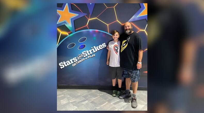 The father-son duo of Lucas and Jimmy Segi claimed the junior boys handicap title at the Greater Dayton USBC Adult-Youth Tournament. CONTRIBUTED PHOTO