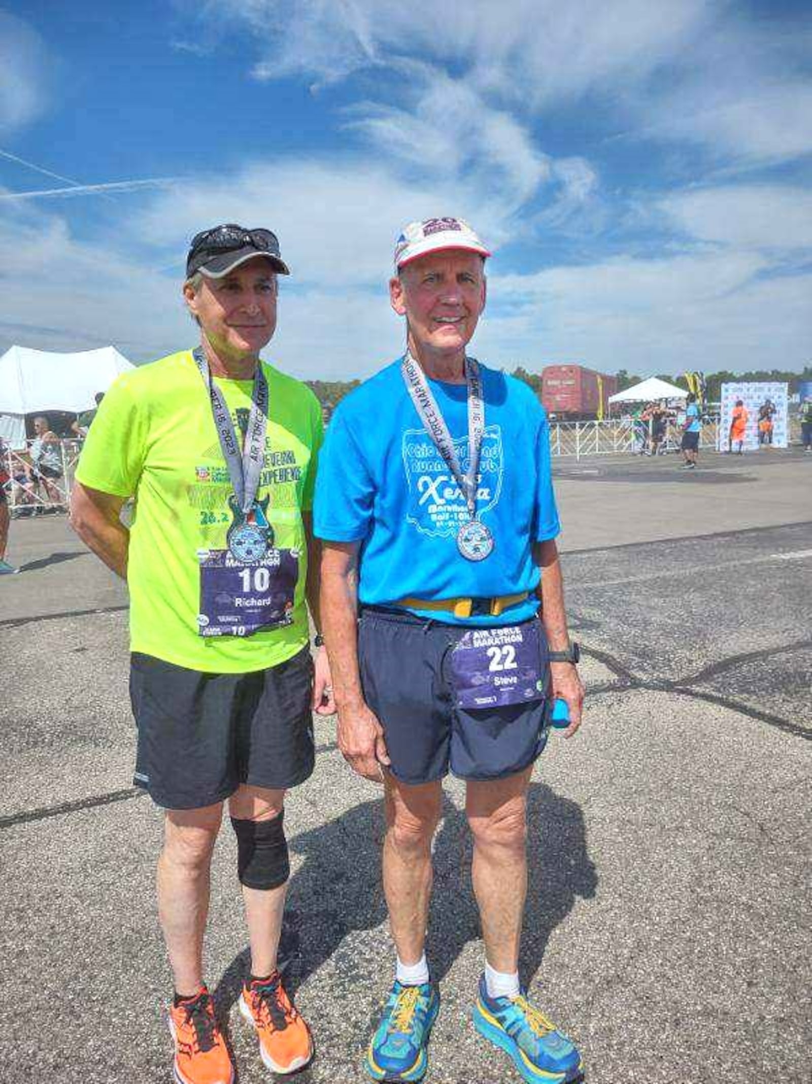 Stars runners – Rich Gestrich of Bellbrook and Steve Wirick of Vandalia – after last year’s race. CONTRIBUTED PHOTO