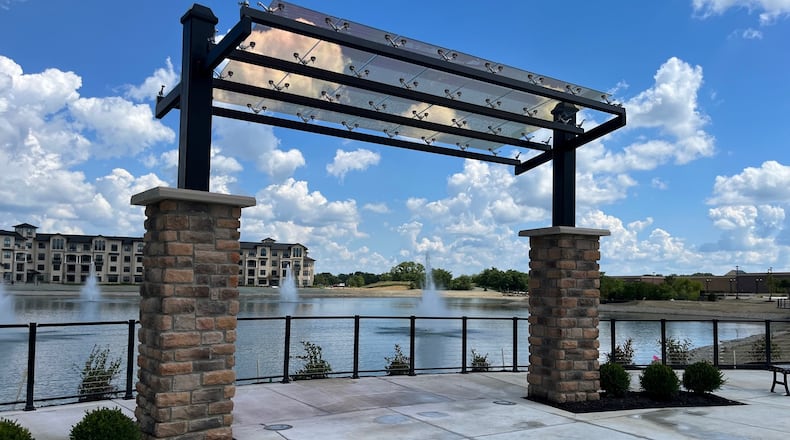 The new observation pier at Cornerstone Park overlooks the water. Following an ordinance approved by Centerville City Council Monday, Nov. 21, 2022, the park will be open until midnight starting Dec. 21 instead of closing at dusk.