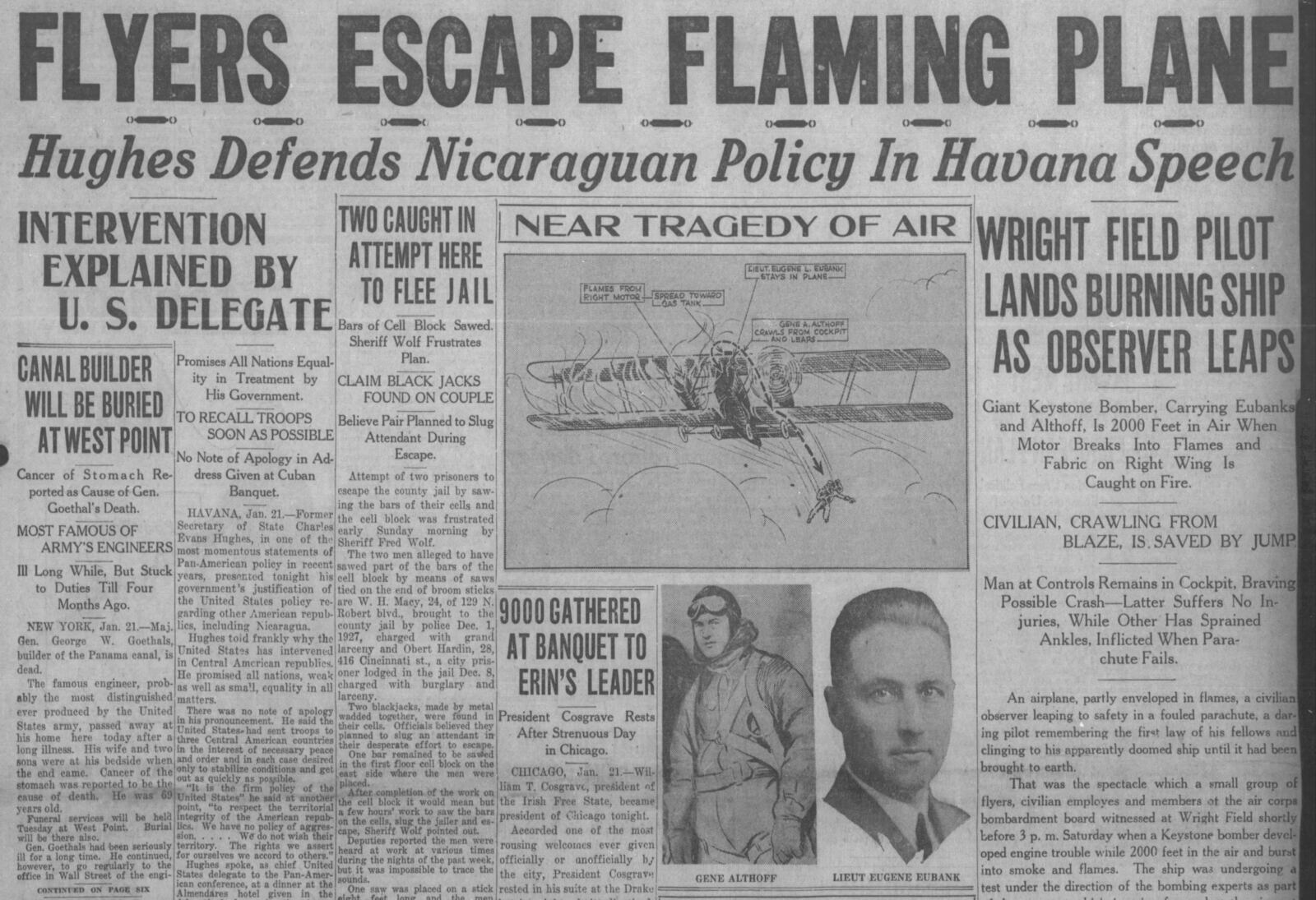 Dayton Daily News, Jan. 22, 1928. DAYTON DAILY NEWS ARCHIVES