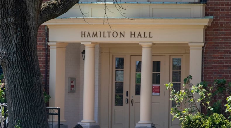 A Miami University sophomore Nov. 5, 2022 in Hamilton Hall. CONTRIBUTED/OXFORD OBSERVER