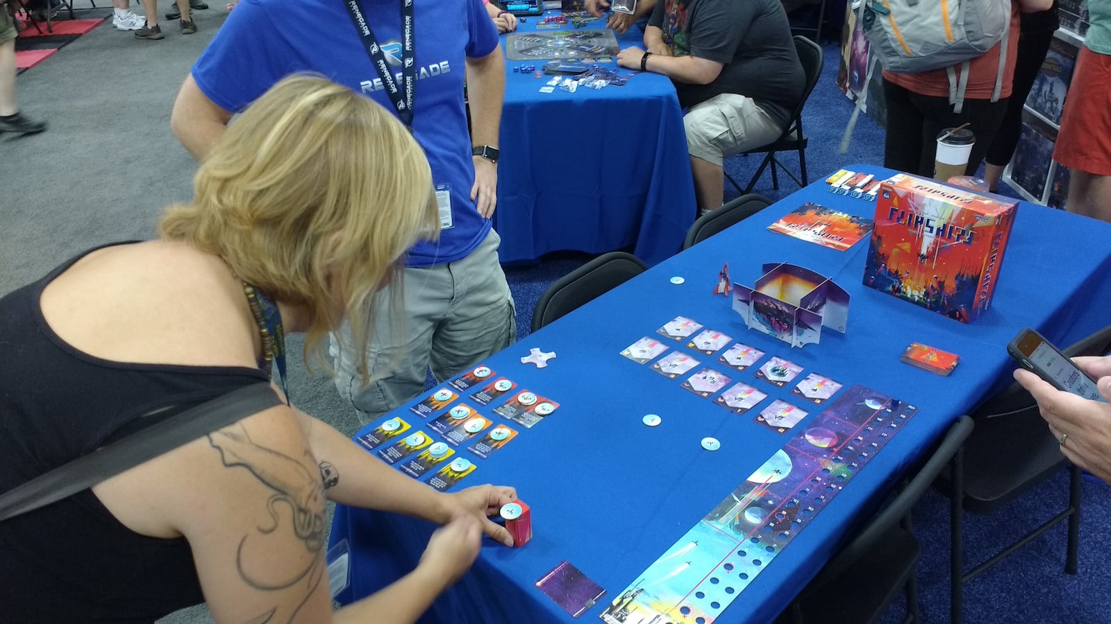 READY. AIM. FLIP! Flip Ships provides hours of fun for the whole family as you protect the planet from an onslaught of aliens by flipping your ships at the oncoming horde. PHOTO / Josher Lumpkin