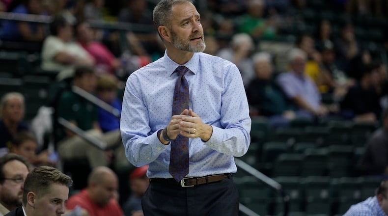 November 2,2016: The NCAA Men’s Basketball game between Cedarville Yellow Jackets and the Wright State Raiders at the Nutter Center in Fairborn, OHIO.