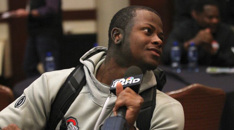 Derrick Malone at Fiesta Bowl Media Day on Dec. 29, 2016.