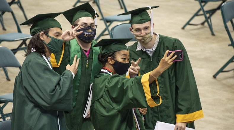 Wright State University honored nearly 1,900 graduating students over the course of four spring commencement ceremonies on April 30 and May 1 in the Wright State Nutter Center. CONTRIBUTED