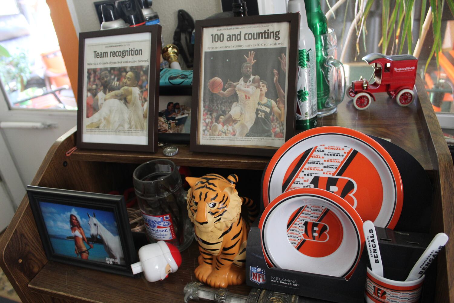 This is the man who lives in the “Bengals MAN CAVE” across from Dot’s Supermarket