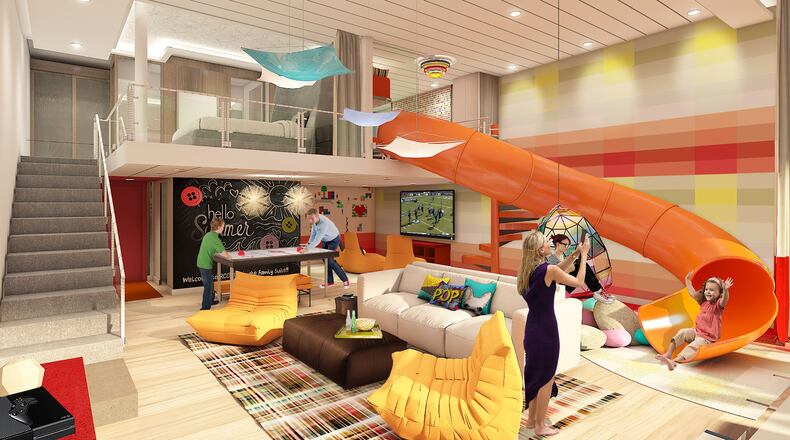 Rendering of the Ultimate Family Suite on Symphony of the Seas. The suite will have room for eight. (Royal Caribbean International/TNS)