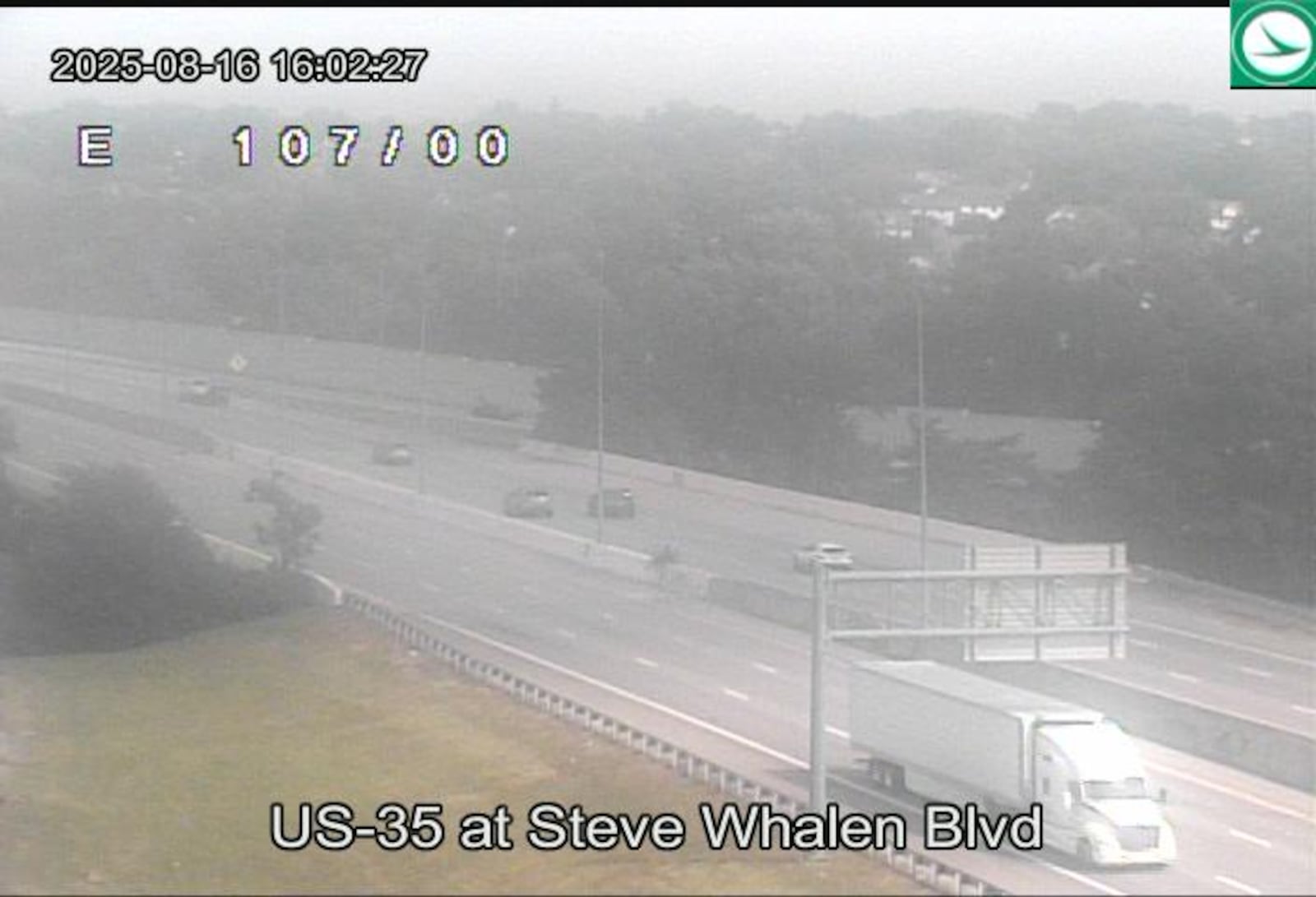 The OH-GO map as of 4:04 p.m. showed moving traffic and opened lanes on U.S 35.