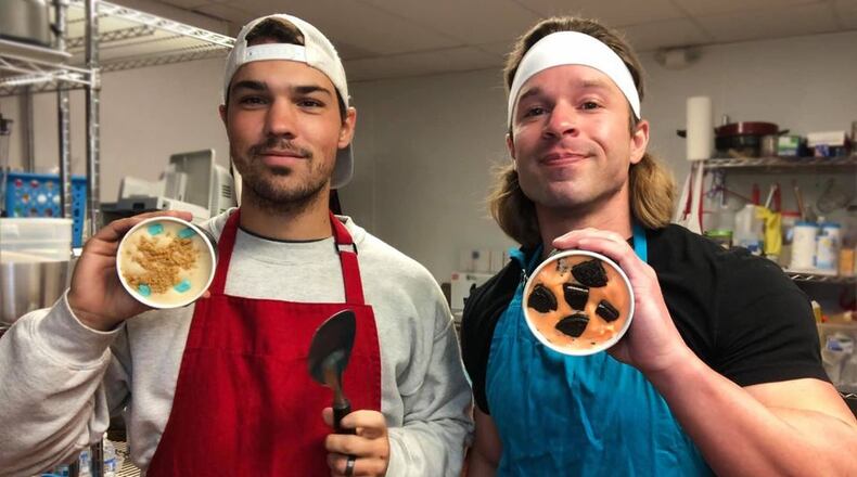 Jimmy Johnson and Pete Dawson, both from Dayton and friends since 2018, are launching an ice cream endeavor out of a rented kitchen in Fairborn. CONTRIBUTED