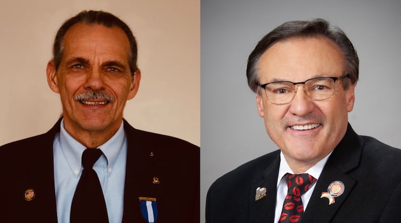 The November 2022 candidates for Ohio's 55th District statehouse seat are Republican incumbent Scott Lipps (right) and Democrat Paul Zorn (left).