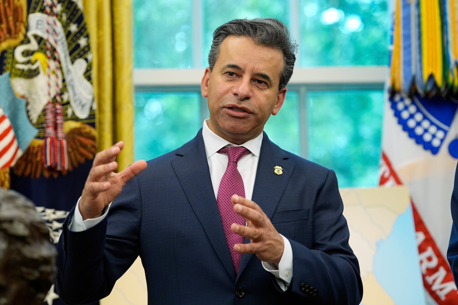 Food and Drug Administration commissioner Martin Markary speaks during an event with President Donald Trump to sign executive orders and proclamations in the Oval Office of the White House, Monday, May 5, 2025, in Washington. (AP Photo/Alex Brandon)