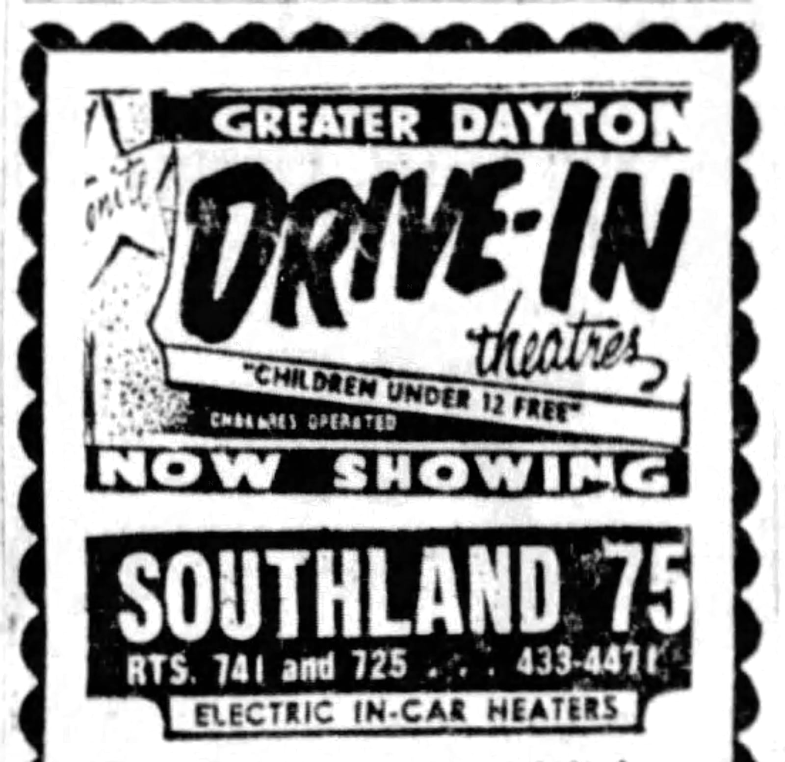 The Southland 75 drive-in movie theater opened in 1964. DAYTON DAILY NEWS ARCHIVES 1970.