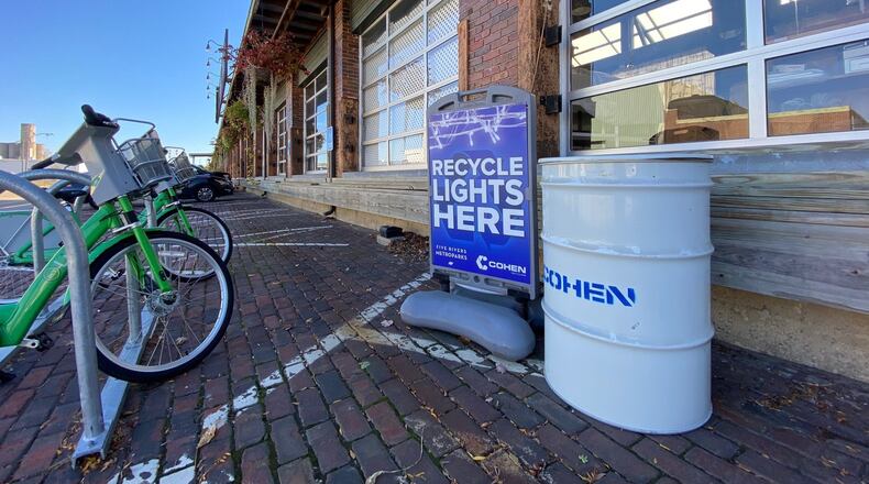 FILE PHOTO: Five Rivers and Cohen Recycling are providing bins at seven MetroParks locations throughout Dayton where residents can drop-off holiday lights to be recycled. At the end of the season, Cohen will make a donation to the Five Rivers MetroParks Foundation based on how many lights are recycled.