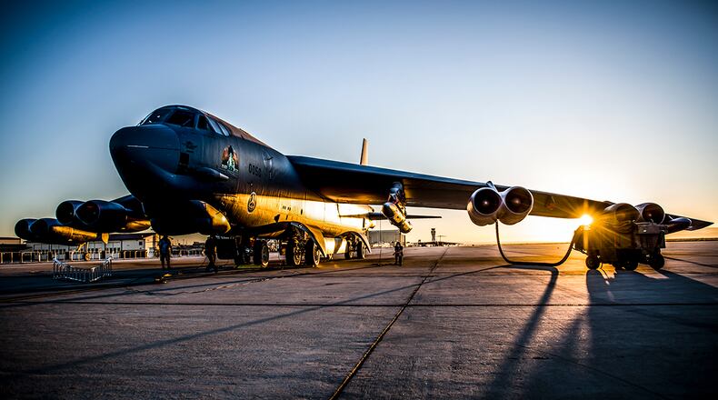 Members of the AGM-183A Air-launched Rapid Response Weapon Instrumented Measurement Vehicle 2 test team make final preparations prior to a captive-carry test flight of the prototype hypersonic weapon at Edwards Air Force Base, Calif., Aug. 8. (U.S. Air Force photo/Kyle Brasier)