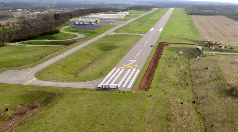 Aerial view of the Lewis A. Jackson regional airport in Beavercreek Twp. FILE