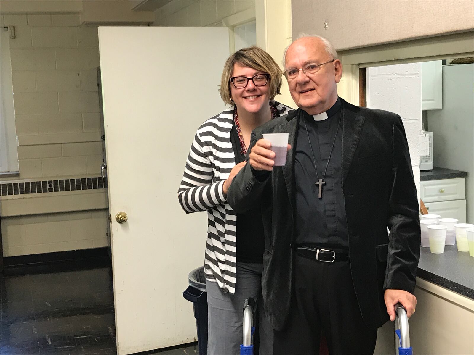 Alexis Larsen with her father,  Rev. R. James Larsen. Rev. Larsen retired from   St. Andrew's Episcopal Church on Sept. 3, 2017. The church is expected to close in April of 2018.