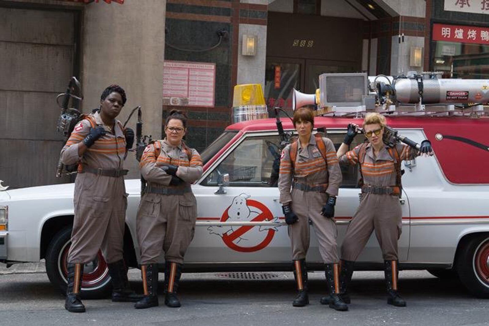 Leslie Jones, Melissa McCarthy, Kristen Wiig and Kate McKinnon in "Ghostbusters." (Photo courtesy Columbia Pictures/TNS)