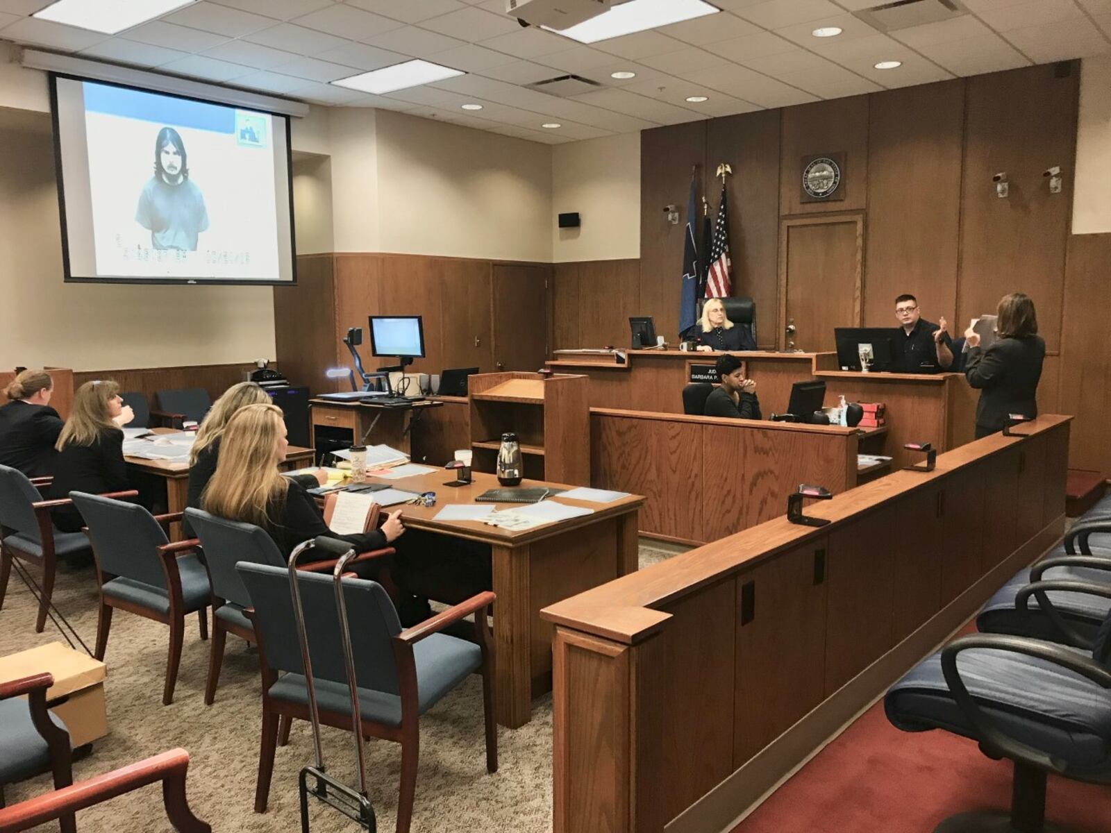 Judge Barbara Gorman found James Dennis  not guilty by reason of insanity in a house fire that killed his mother. STAFF PHOTO / CHUCK HAMLIN
