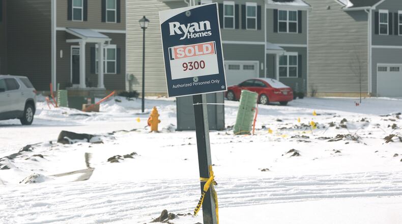 New Homes for sale in the Bridgewater subdivision in Clark County. BILL LACKEY/STAFF