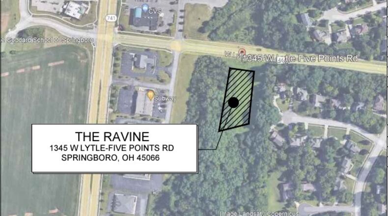 This graphic shows where a proposed assisted living facility will be located on Lytle-Five Points Road in Springboro.  CONTRIBUTED/CITY OF SPRINGBORO
