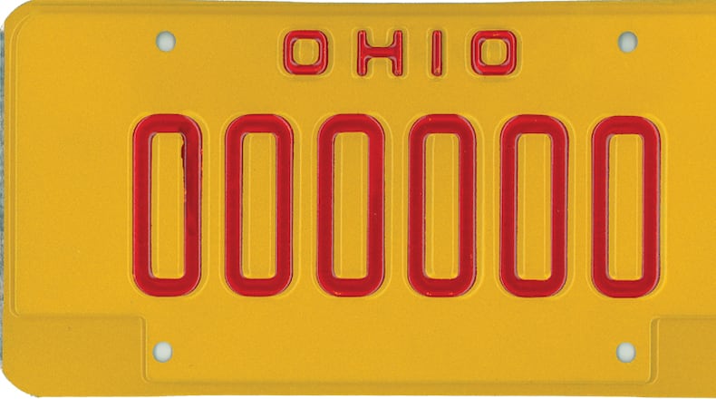 Restricted plates, also called Party plates, are bright yellow with red numbers and letters. CONTRIBUTED