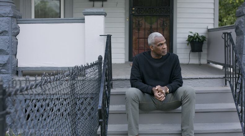Charles Oakley, the retired New York Knicks star, on the steps of his childhood home in Cleveland last October. On Wednesday night, a franchise with an addiction to needless drama raised the bar when Oakley, one of its most beloved former players, was removed from Madison Square Garden in handcuffs after a fracas involving security personnel. AP photo