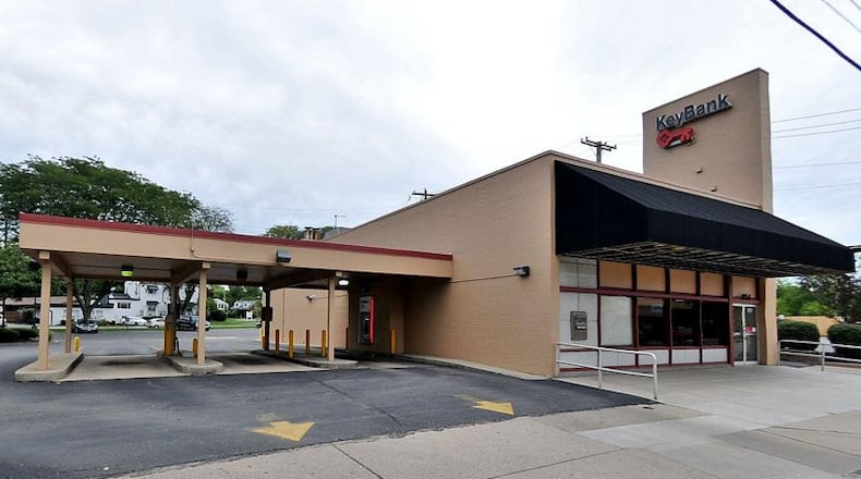 The former Key Bank branch at 951 Patterson, in a part of Dayton near a border shared with Kettering and Oakwood. Montgomery County photo.